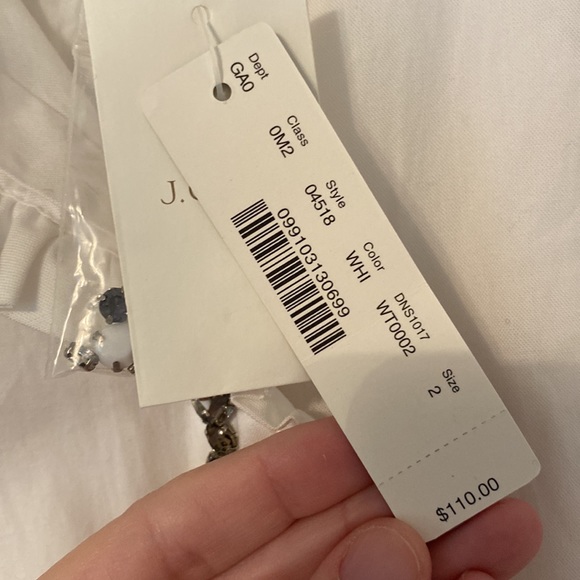 NWT J Crew jeweled collar top, size 2 - Picture 3 of 4